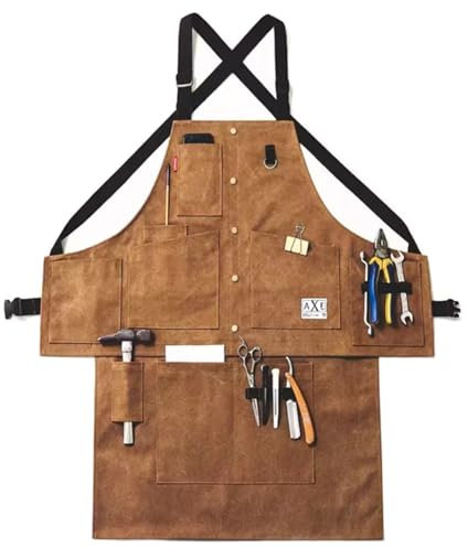 JNHGSHUAISDF Tablier Porte-Outils Tablier de Travail, Tablier à Outils, Tablier d'extérieur, Tablier de Travail Vintage Portable for Jardinier, Menuisier, Pique-Nique, Camp, for Hommes et Femmes