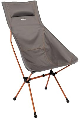 Vango Micro Steel Tall Camping Chair, Lighweight, Strong Foldable to Compact Size, High Back Design Garden Chair Perfect for Festivals, Fishing, Campers, Walkers (Excalibur)