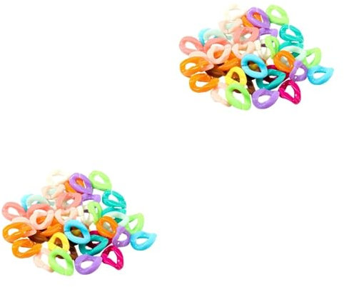 NUOBESTY 2 Sätze Kunststoffclip Bag Chain Kunstoffclips Taschenketten Schmuckherstellung Kettenglieder Selber Machen Hakenkettenglieder Diy Clip Haken Armband-clip-haken 100 Stück * 2