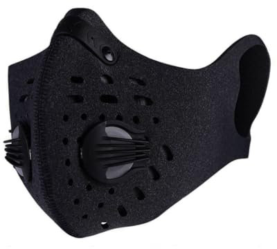 Atemmaske, Aktivkohlenstoffstaubmaske Verschmutzungsmaske Anti -Pollen -Allergene Gesichtsmaske Abgasmaske Filtrat PM2.5 Maske für den Lauf von Radfahren im Freien im Freien warm und schwarz halten