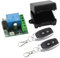 433Mhz DC 12V Wireless Remote Control Switch Universal RF Relay Receiver Remote Control Light Switch Module with 2 Transmitter Garage Door Remote for Motor,Light,Gate door,DIY Wireless Controller