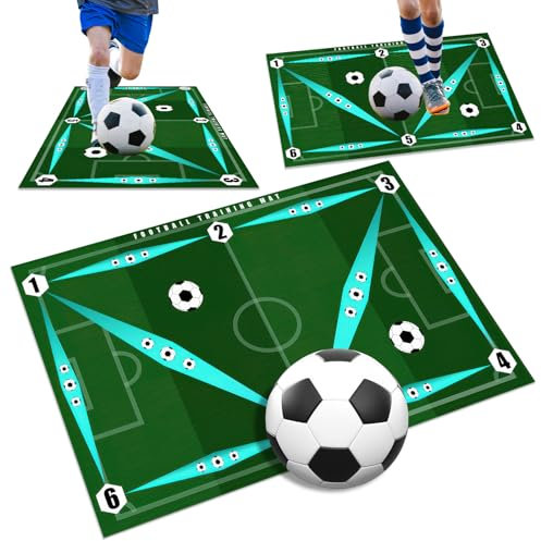 Fußball Schritt Trainingsmatte, 60x90cm Fussball Matte Fußball Fußschritt Trainingsmatte rutschfeste Fußball Schritt Trainingsmatte Fussballmatte Training Ballkontrolle 60x90 Fußballausbildungsmatte