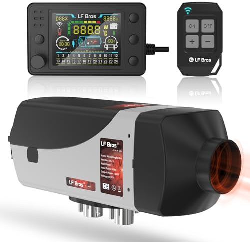 LF Bros 2kw Chauffage Diesel 12V, Chauffage D'air de Stationnement, avec écran LCD de Minuteur, pour Berline, Mini - Voiture, Camion, Fourgon, Pickup