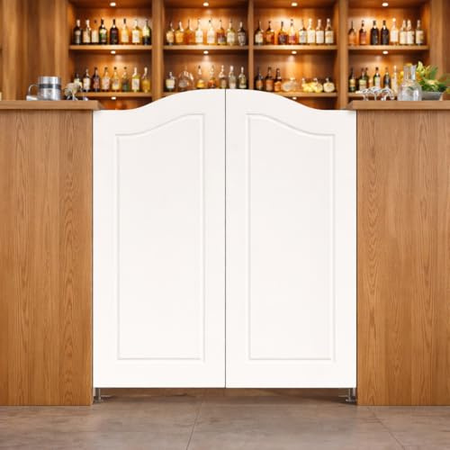 S&Z TOPHAND® 32in x 42in Arched Top Saloon Interior Door Primed Cafe, Saloon Door Swing, Room Divider, Home, Kitchen, Bar