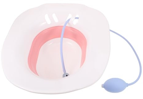 VALICLUD Sitzbadewanne Faltbar für Schwangere Postoperative Pflege Rutschfest mit Auslaufsicherung Hygiene Sitzbad für Toilette und Wochenbett