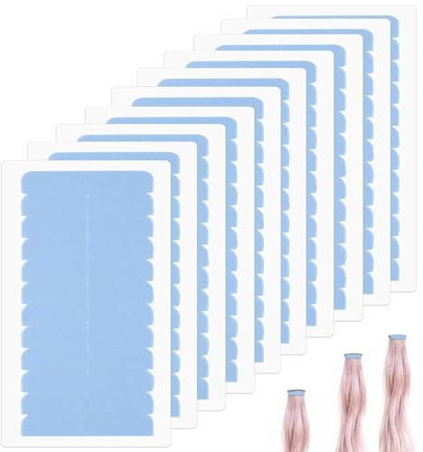 240 Piezas de Cinta Adhesiva para Extensiones de Pelo, Impermeable y de Fuerte Adhesión, Tapes Invisibles para Extensiones de Cabello Natural y Pelucas para Mujeres