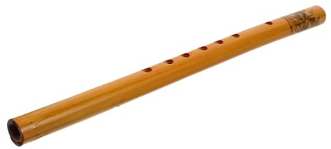 Cabilock Bambusflöte 33cm mit 7 Löchern für Anfänger Schüler Blockflöte Holzblasinstrument Musikunterricht Übungsflöte