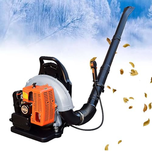 Gas Leaf Blower - 63.3CC 2-Stroke Heavy Duty Gasoline Lawn Blower with 1.8L Fuel Tank, 6800RPM for Yard Leaf Sweeping and Snow Removal