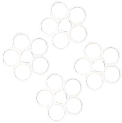 EPIGEIST Soporte para Arreglos de Flores Reutilizable de Plástico Transparente, Organizador 6 Ranuras para Ramos, Herramienta de Diseño para Inserción en Jarrones, 4 Piezas