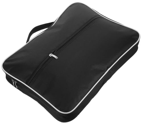 CAXUSD Portable Lyre Harp Storage Bag with Comprehensive Protection, Black Polyester Material Carrying Case for 16-19 String Lyre and Thumb Piano, for Music Instrument Transport