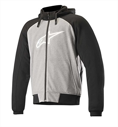 Alpinestars Motorradjacken Chrome Sport Hoodie Anthracite Black White, Schwarz/Anthracite, M, 4200918951- M