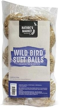 Garden Mile® Suet Balls Bird Food Fat Balls for Birds Suet Fat Balls Premium Garden Wild Bird Food High in Energy & Protein-Rich Feed Birds (6 Suet Blocks)