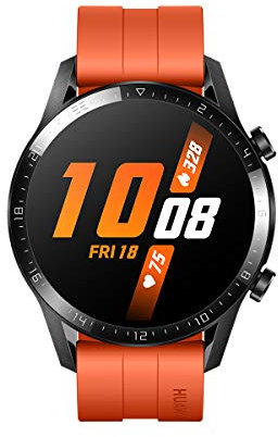 HUAWEI Watch GT 2 (46 mm) Smart Watch, 1.39 Inch AMOLED Display with 3D Glass Screen, 2 Weeks Battery Life, GPS, 15 Sport Modes, 3D Glass Screen, Sunset Orange (Refurbished)