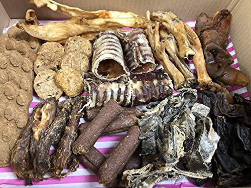 Natural Dog Treats & Dog Chews by Petorama | 53 Natures Menu Dog Food | Puppy Food and Dog Chews Long Lasting Natural | Rabbit Ears with Fur for Dogs, Chicken Feet for Dog, Fish Dog Treats & Trachea