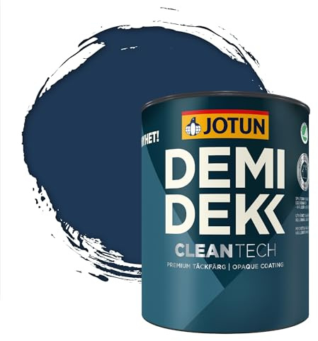 Jotun - Peinture Bois, Lasure Opaque pour Extérieur et Intérieur Satinée - DEMI DEKK CLEAN TECH - RAL 5003 - Bleu Saphir - 0,75L
