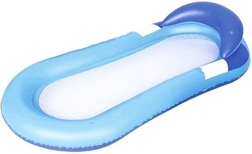 Aufblasbare Pool-Schwimmer, aufblasbarer, schwimmender Floß-Liegestuhl, Wasser-Hängematte, Floß-Schwimmbad-Zubehör für Männer und Frauen, 59,1 x 29,5 x 11,8 Zoll PVC (59,1 x 29,5 x 11,8 Zoll für