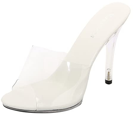 WWricotta Mode Femmes Sexy Talons Hauts Sandales Transparentes Chaussures décontractées Pantoufles Rouges pour Femmes Floues Botte Hiver avec Talon Toutes Baskets Blanches pour Femmes
