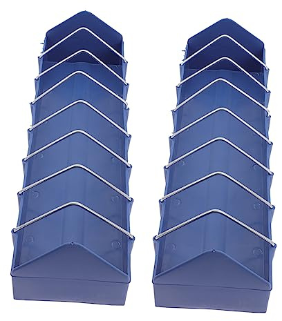 Yardwe 2pcs Pigeon Trough Pigeon Food Containers - Blue, Modern, Lightweight, Easy to Clean, Suitable for Small Birds