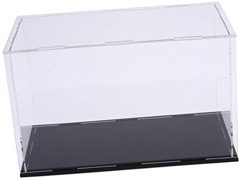 Transparente Acryl-Vitrine, Modellfiguren, Ionenbox, 50 x 20 x 22 cm, Vitrine für Actionfiguren und Sammlerstücke, Schmuck-Display und Schmuck-Organizer, perfektes Auto-Modell-Display