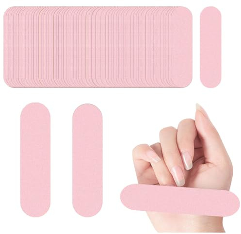 SOPSTUO Nail Files 180/240 Grit - 100Pcs Professional Double Emery Boards for Acrylic and Gel Nails, Mini Natural