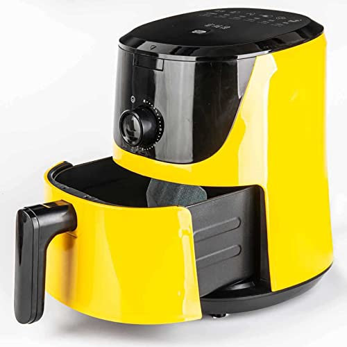 BWCKMTSC Freidora de Aire 4L 1400W, freidoras de Aire Caliente eléctrico Omitra Cooker, Canasta Antiadherente, Que Puede freír al Aire, Asar al Aire, Hornear, recalentar y deshidrato, lavavajillas