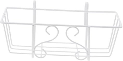 Toyvian Support Suspendre en Fer Blanc pour Pots de Fleurs, Robuste et Gain de Place, Jardinière Balcon pour Jardin et Terrasse