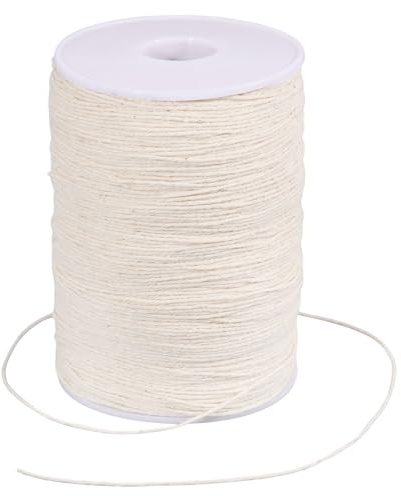 FREEBLOSS 400 m Sashiko Garn 100% Baumwoll Stickgarn Weiß | 4 Strängig Handnähgarn Für Handarbeiten Sashiko Zubehör