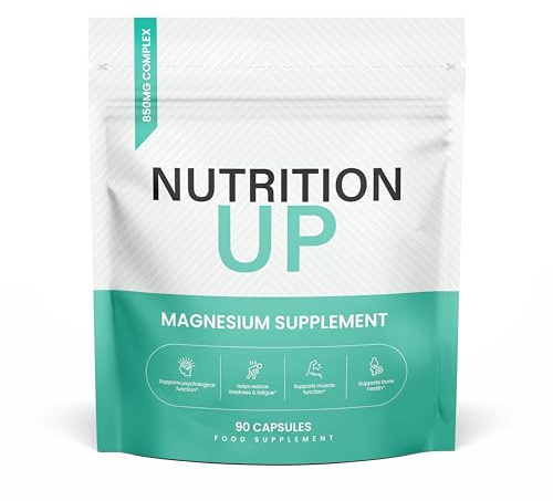 Magnesium Glycinate - 850mg Supplements as Bisglycinate & Citrate, 90 Capsules, 250mg Elemental Magnesium Per Serving, UK Manufactured, 90 Day Supply