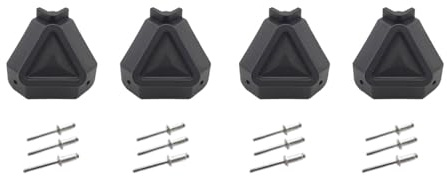 Amagogo 4 protectores de esquinas para baúl de motocicleta, de nailon, resistentes, para caja lateral de casco, Bisel de 50 Mm