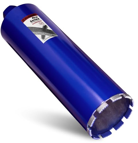 DaduoRi 4-1/2 Inch Core Drill Bit for Concrete with Rebar - 14 Depth, Wet Use, 1-1/4-7 UNC, Upgraded Welded Teeth for Brick, Block, Masonry, Stucco, Alsphalt - Great for DIY & Pros (116mm)