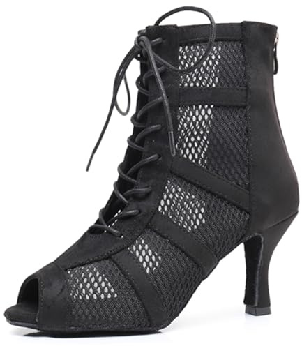 Miyoopark Chaussures de danse pour femme - Talon haut - Bottes de soirée latine