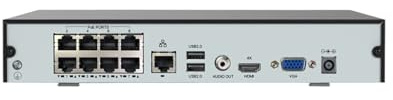 H.View 4K Ultra HD Videoüberwachungskit 8MP PoE-IP-Kamera-Set 8CH Dome-Sicherheitskamera CCTV-System H.265 Audioaufzeichnung(None,8pcs camera)