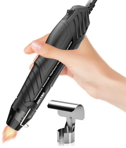 Mini Heat Gun, 2-Temp Settings 482℉ & 662℉（250℃& 350℃), 6.6FT Long Cable Fast Heat Hot Air Gun Tool with Reflector Nozzle, Overload Protection for Crafting (Mini Heat Gun)