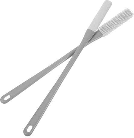 Abaodam 2 Stück-pack Fußwaschbürste mit Langem Stiel aus Pp Silikon Weiche Zehenreinigungsbürste für Sanfte Peeling und Entfernung von Abgestorbener Haut in Dusche für Senioren