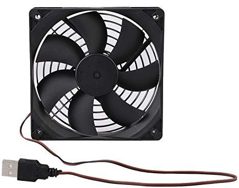 LICAEVEY 80mm 5V USB -kylfläkt, Ersättningsdator CPU Cooler -fläkt med Järngrill för Stationär Dator