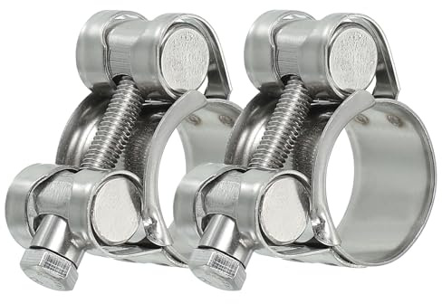 PATIKIL 20-22mm T-Bolt Hose Clamp, 2 Pack Intercooler Pipe Tube Clamps 304 Stainless Steel Radiator Hose Clamp for 0.79-0.87 Pipe
