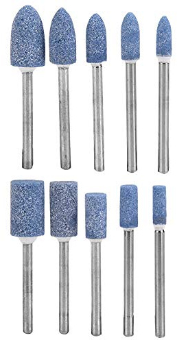 Haofy Tête de Pierre de Polissage, Fraise Durable pour le Meulage/polissage du Bois/métal, Meuleuse D'angle Manuelle électrique 100 Pièces de Diamètre de Tige de 3 Mm pour la Rénovation, le Meulage,