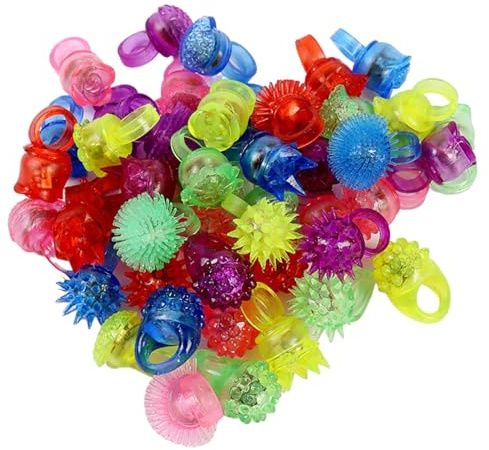 Xdyyjrasa Anneaux lumineux-24 pièces, jolies lumières Flash, brillent dans le, accrocheuses pour les carnavals, fêtes d'anniversaire, mariages