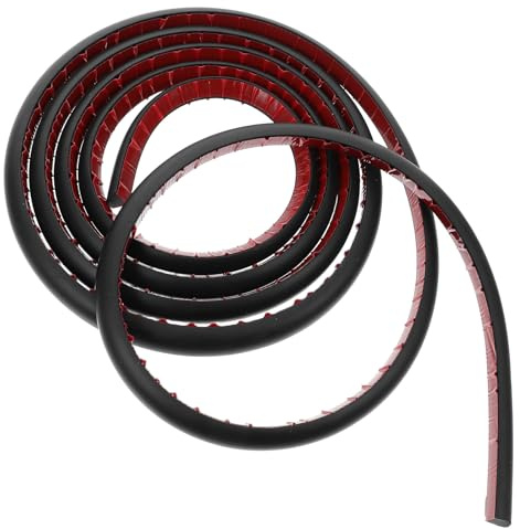 WHAMVOX Profilé Quart de Rond Autocollant en Pvc Noir 3 Mètres, Moulure de Finition Arrondie Flexible pour Sols, Escaliers et Angles, Plinthe Auto-adhésive Résistante à L'humidité