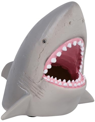 TOYANDONA Fashionable Shark Pen Holder Resin Phone Stand and Cellphone Dock Multipurpose Storage Rack for Electronic Devices, for Study and Office Use Random Color