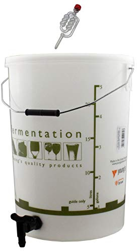 Young's 25 Litre Fermentation Bucket with Drilled Lid, Tap and Airlock