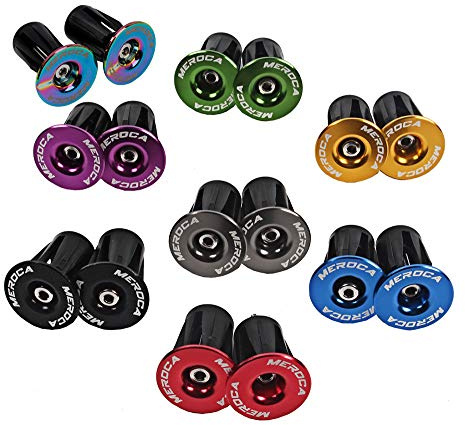 1 Pair Aluminum Bike Handlebar End Plugs, Expanding Locking Bar End Caps for Road Bike Mountain Bike MTB BMX Fixie, Bar End for Rubber Sponge Aluminum Handlebar Grip (Gray)