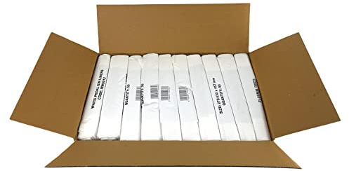Heavy Duty White Pedal Bin Liners on a Roll - Box of 1000