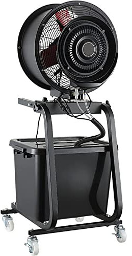 Ventilador De Pedestal Ventilador Pie Oscilante De 90 Ventiladores Nebulizadores Industriales Con Tanque Agua Grande 42 L 3 Velocidades De Viento 5300 M³/H Enfriamiento rápido de 3-12 ℃ Puede Moverse
