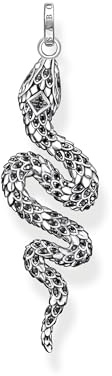 THOMAS SABO Anhänger geschwärzt Schlange 925 Sterlingsilber, Geschwärzt