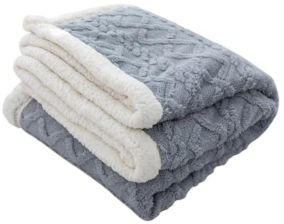 Ergocar Coperta Sherpa, Coperta Pile Doppio Strato Vello, Coperta in Pile di Flanella, Coperta da Divano in Pile Caldo Morbida, per Letto, Divano e Sedie, Facile da Curare