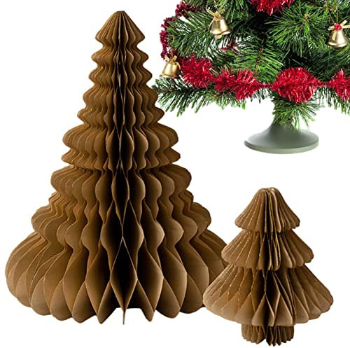 astound Wabenpapier Weihnachtsbaum - 2 STÜCKE Weihnachten Weihnachtsbaum - Weihnachtsschmuck aus Papier für Silvesterpartys, Wohnkultur