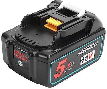 Powarobor Batteria di ricambio BL1850B 18V 5,5Ah compatibile con batterie Makita 18V BL1860 BL1840 BL1850 con indicatore LED…