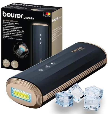 Beurer IPL 7800 COOL PRO Haarentfernungsgerät mit Kühlungstechnologie, 5 Intensitätsstufen, bis zu 1 Mio. Lichtimpulse, für Arme, Beine, Gesicht, Bikinizone und Achselhöhlen, für Männer und Frauen
