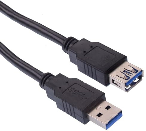Black 1m USB 3.0 Male to Female Extension Cable Lead Electrical Electronics